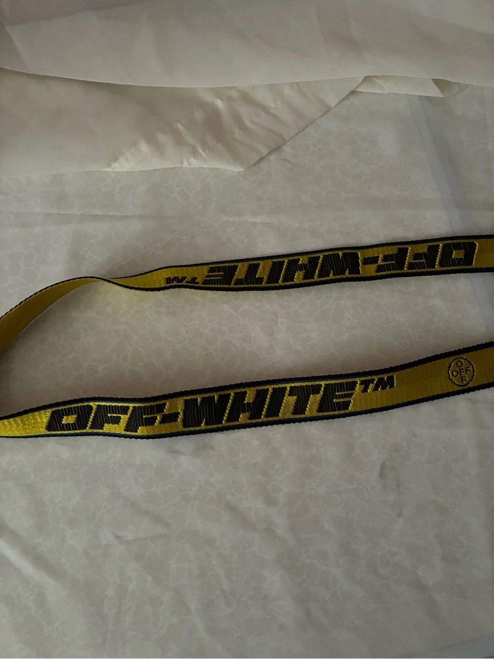 Off-White Yellow and Black Industrial Web Belt